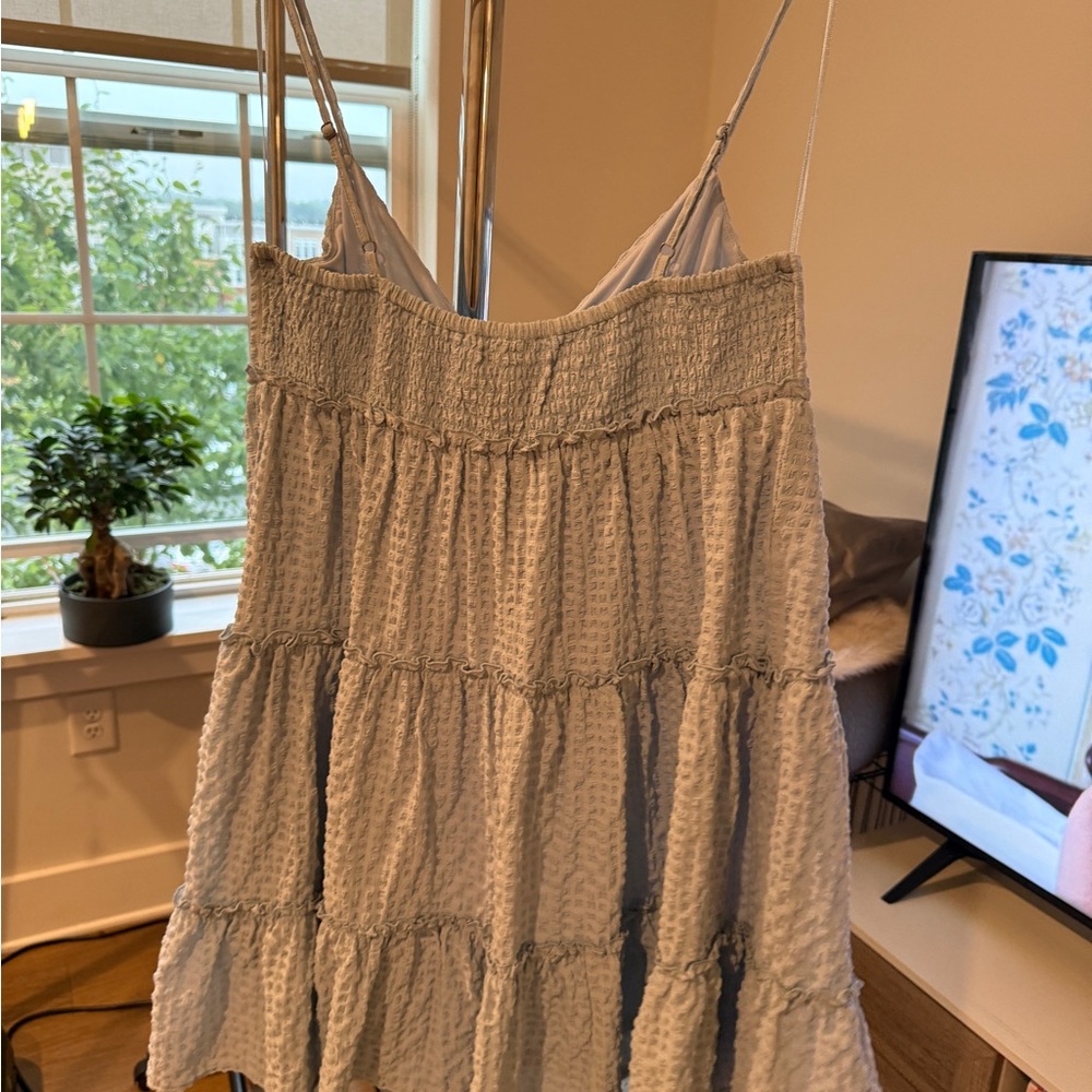 Aeropostale Light Blue Tiered Midi Dress - Picture 2 of 2